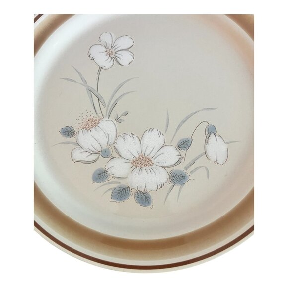 Vtg Water Colors Hearthside Dawn Pattern Dinner Plate Hand Decorated Stoneware - Picture 2 of 4